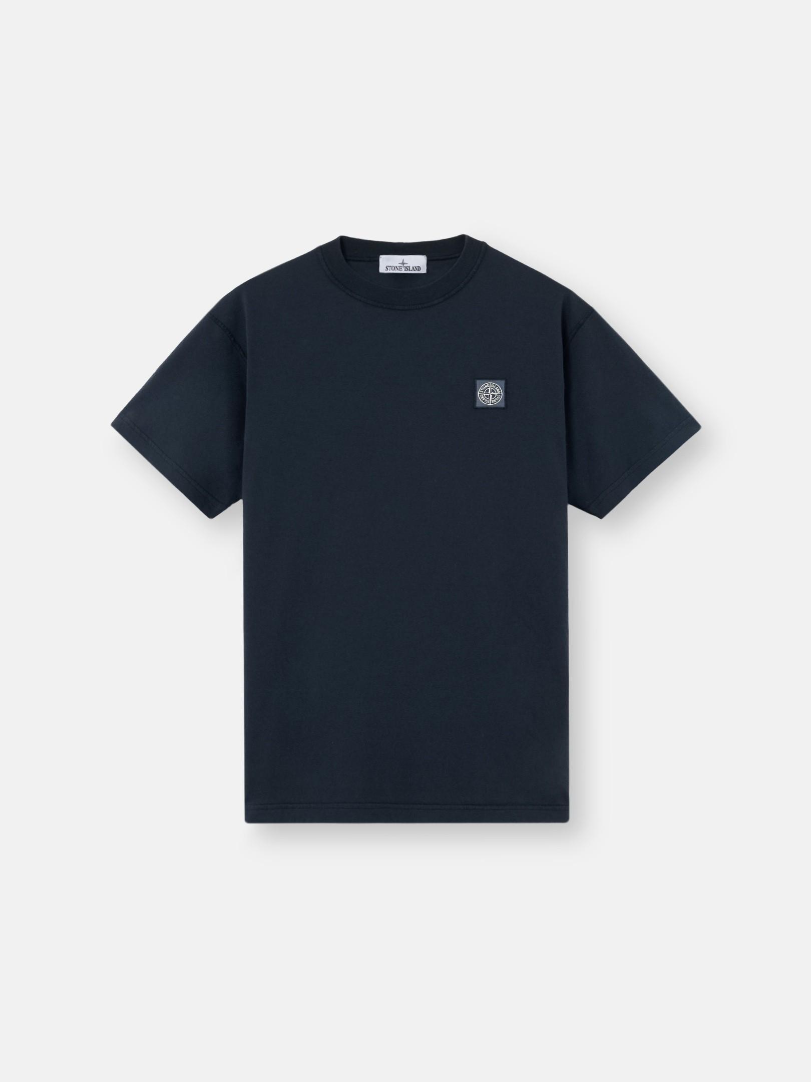 2100026 ORGANIC COTTON JERSEY 'FISSATO' EFFECT by STONE ISLAND