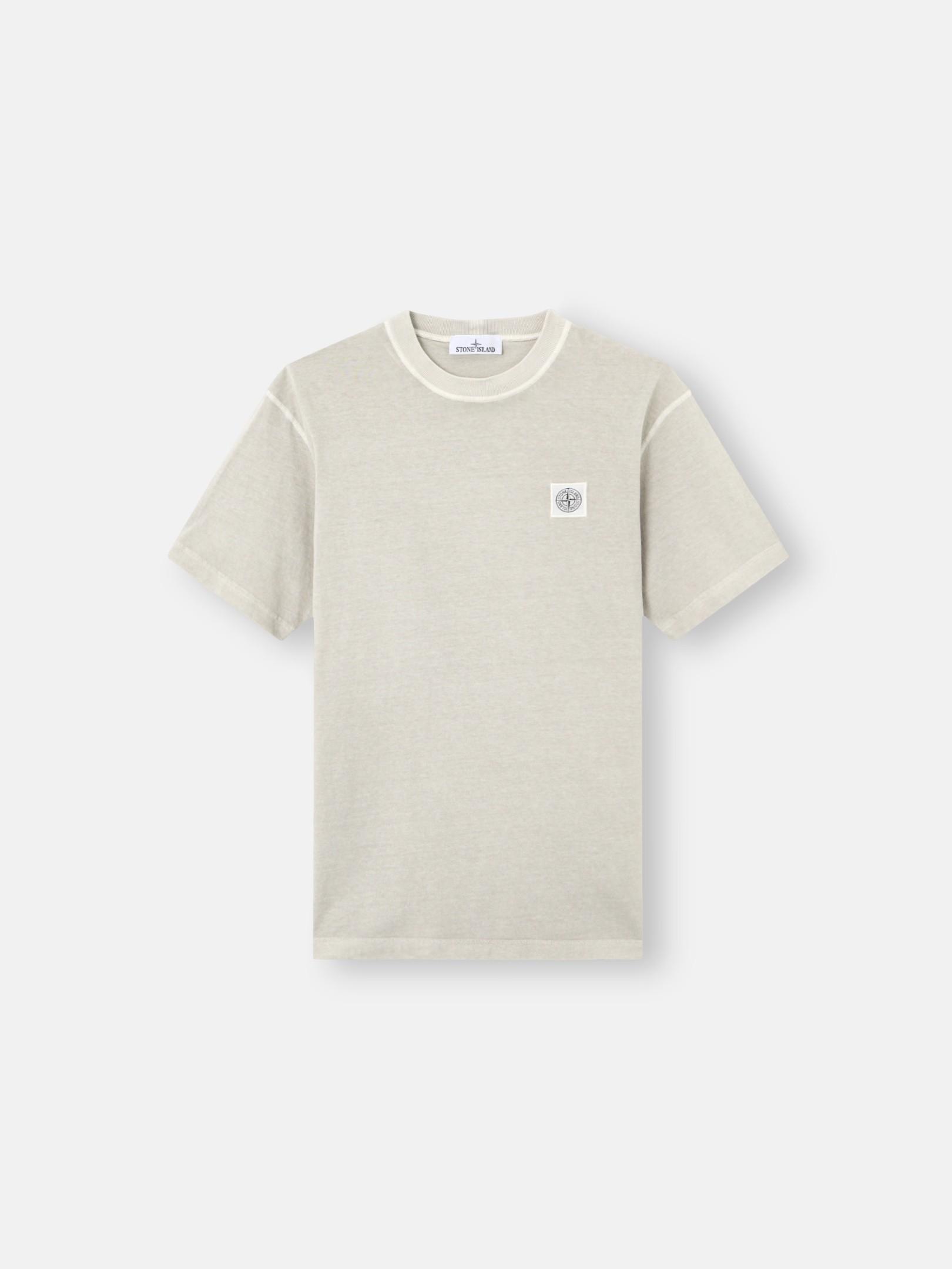 2100026 ORGANIC COTTON JERSEY 'FISSATO' EFFECT by STONE ISLAND
