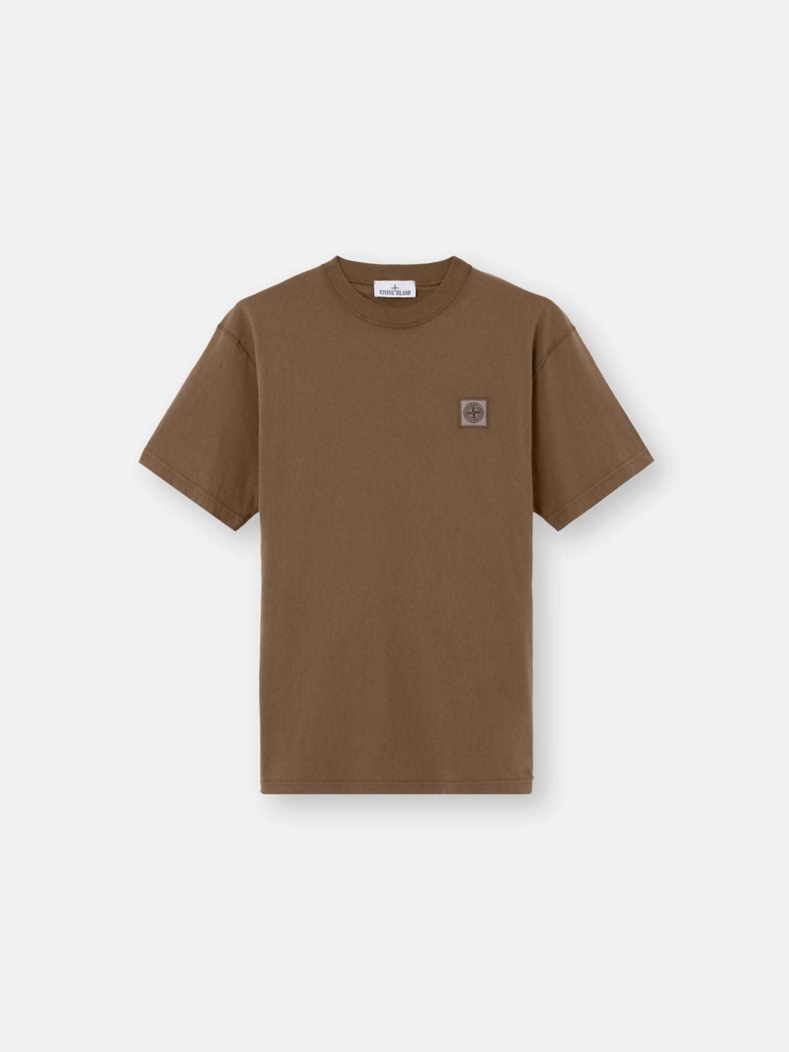 2100026 ORGANIC COTTON JERSEY 'FISSATO' EFFECT by STONE ISLAND