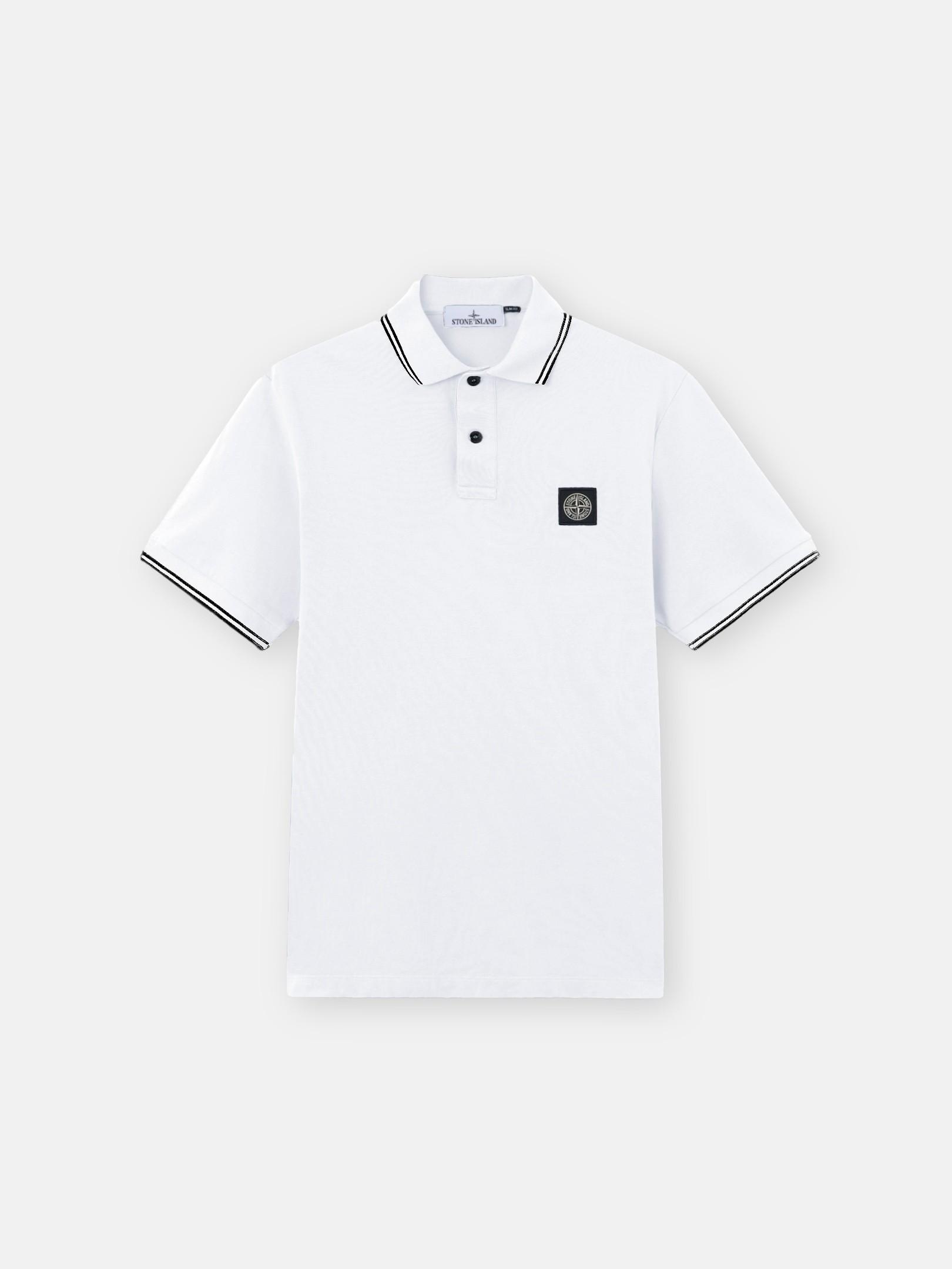 2200010 ORGANIC COTTON PIQUÉ WITH STRETCH by STONE ISLAND