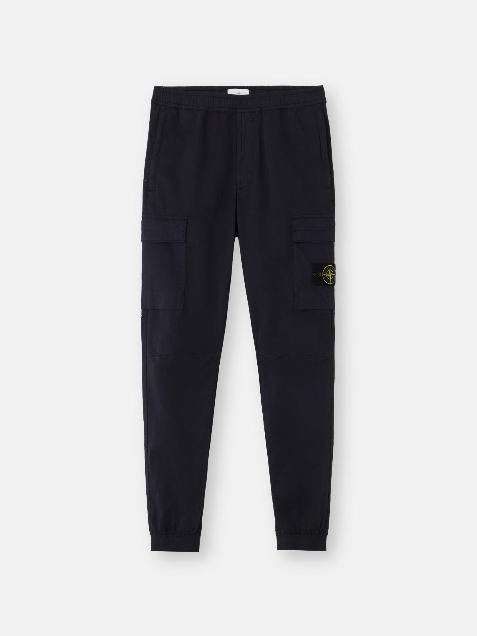 3100033 SATIN IN 93% ORGANIC COTTON / 5% WOOL / 2% ELASTANE by STONE ISLAND