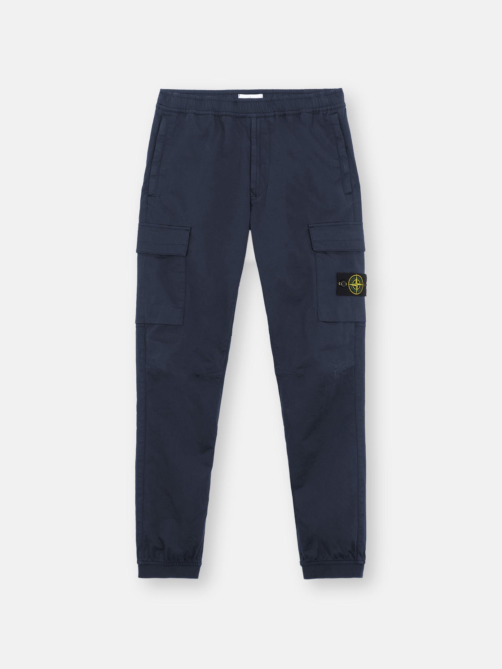 3100033 SATIN IN 93% ORGANIC COTTON / 5% WOOL / 2% ELASTANE by STONE ISLAND
