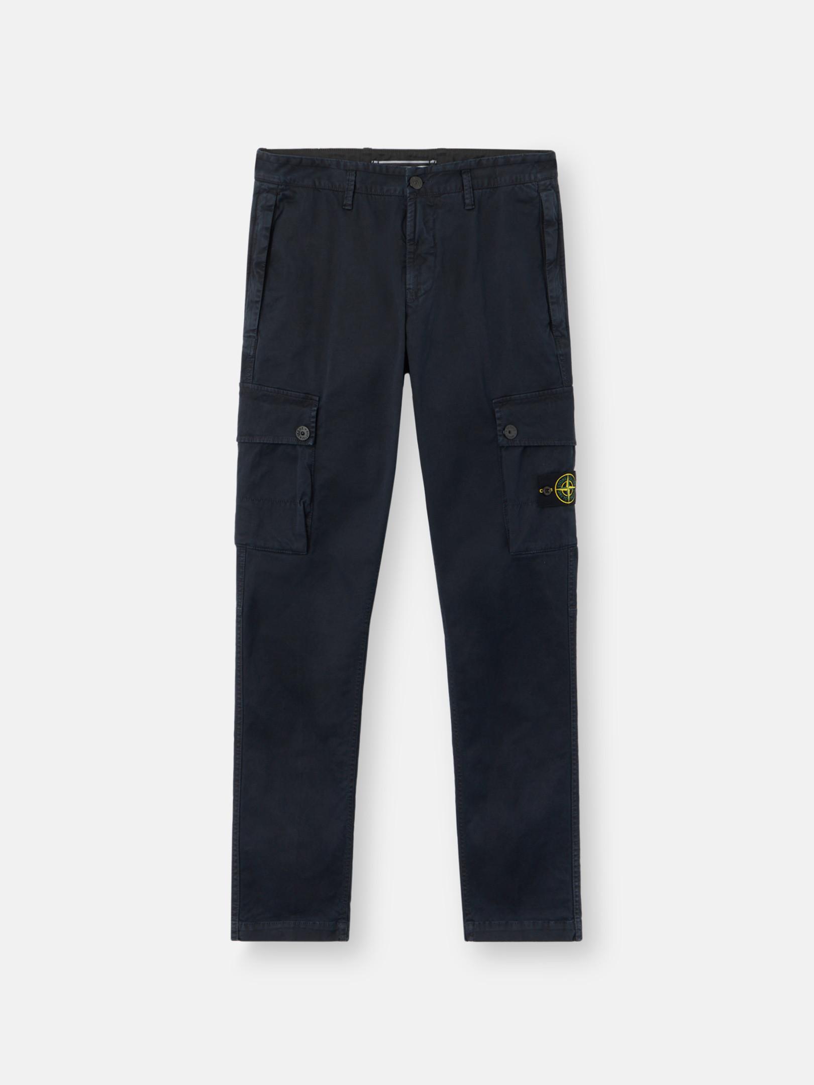 3100034 STRETCH ORGANIC BROKEN TWILL COTTON 'OLD' EFFECT by STONE ISLAND