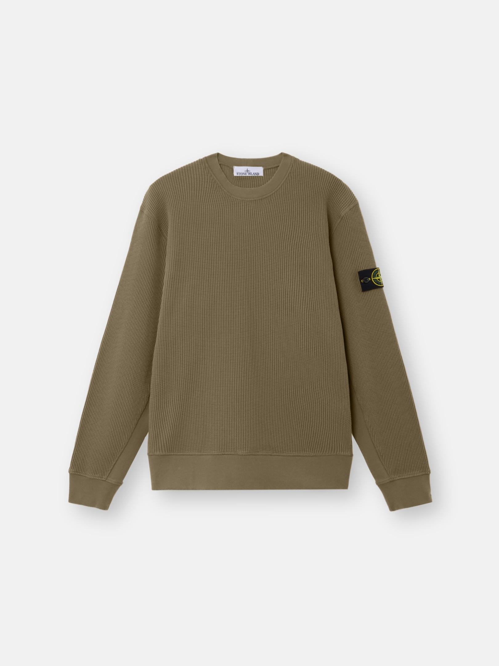 6100056 ORGANIC COTTON WAFFLE FLEECE by STONE ISLAND