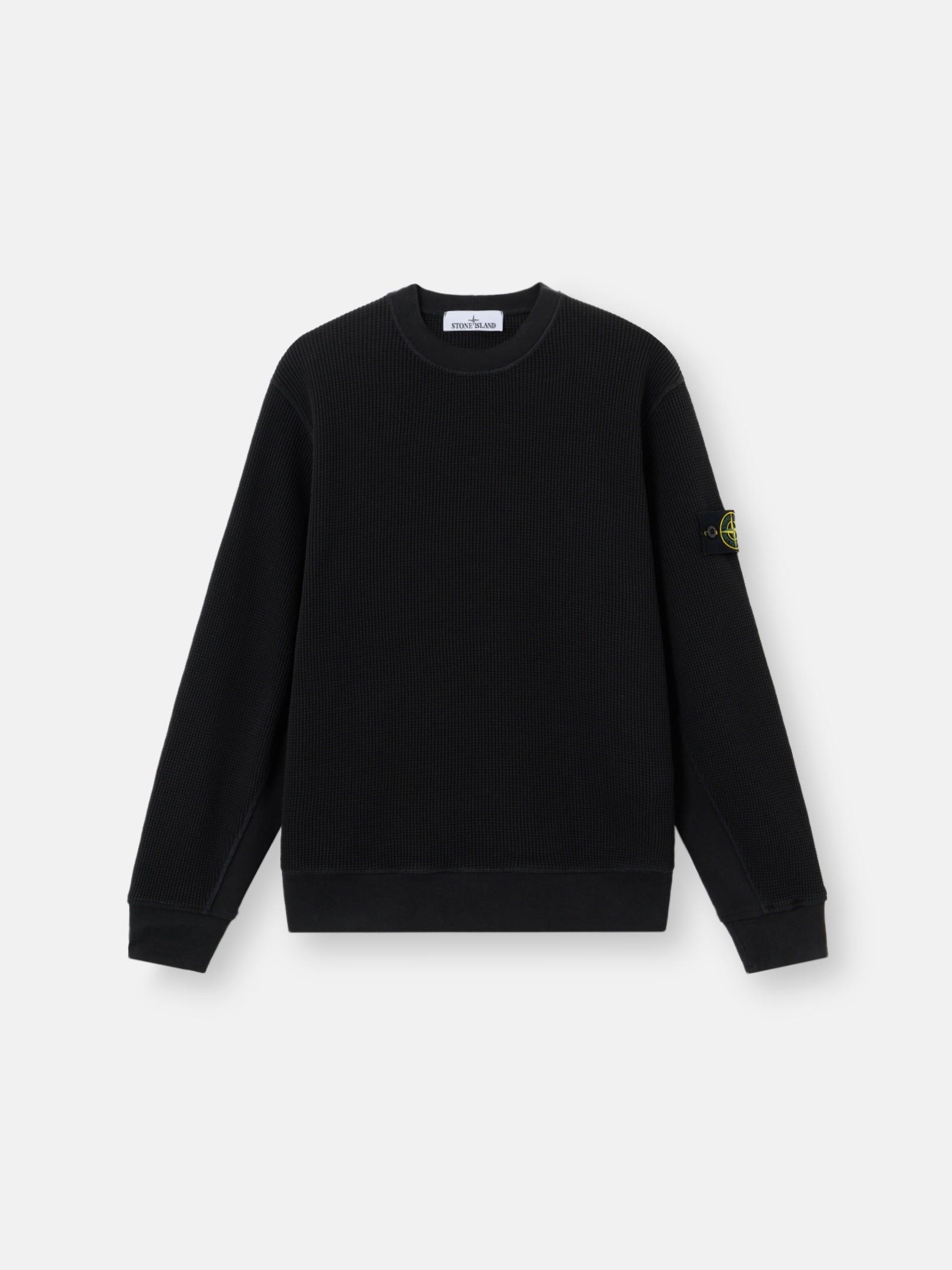 6100056 ORGANIC COTTON WAFFLE FLEECE by STONE ISLAND