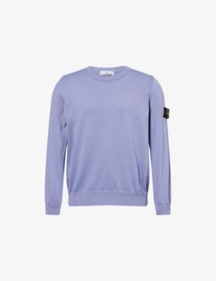 Badge Crewneck Cotton-Knit Jumper by STONE ISLAND Badge Crewneck Cotton-Knit Jumper by STONE ISLAND