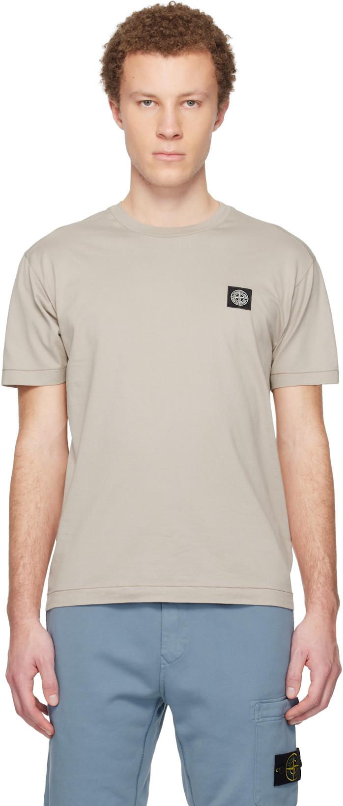 Beige 2100027 60/2 Cotton Jersey T-shirt by STONE ISLAND