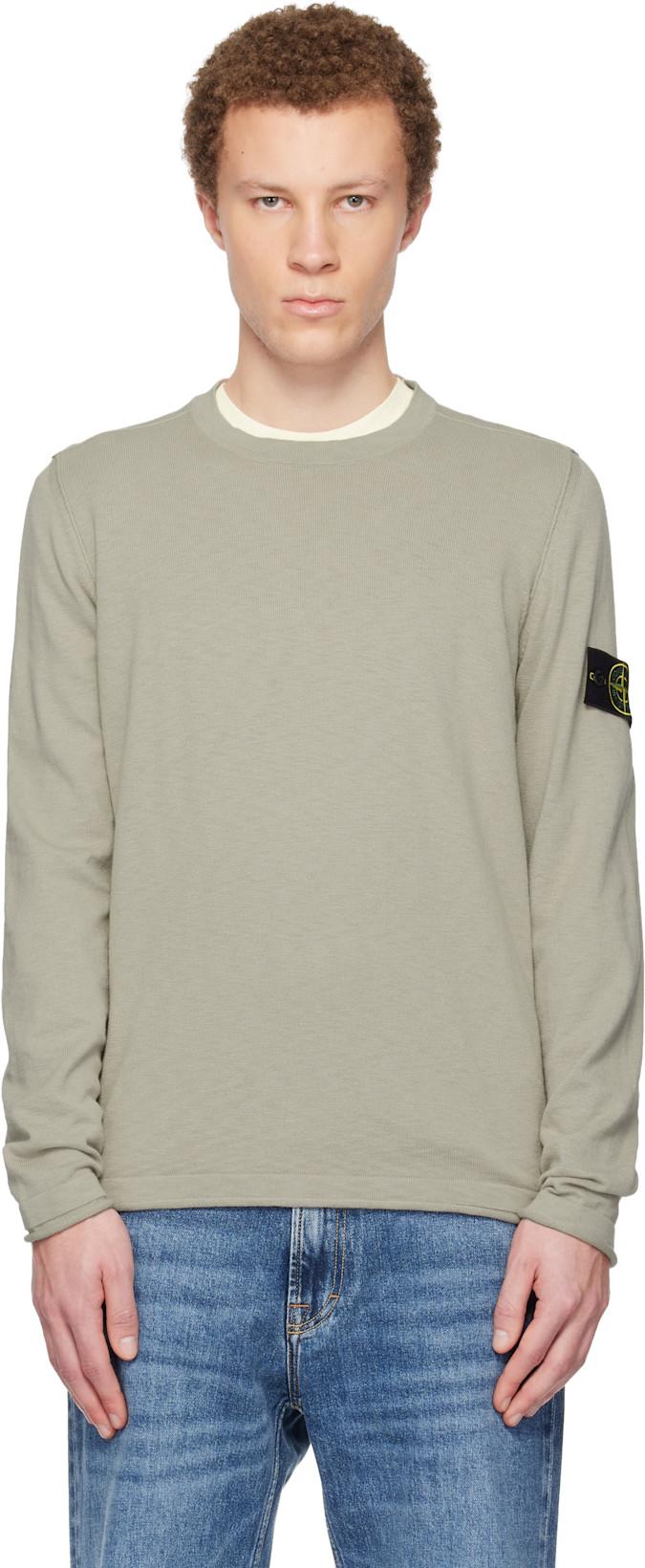 Beige 5100052 Organic Cotton Sweater by STONE ISLAND