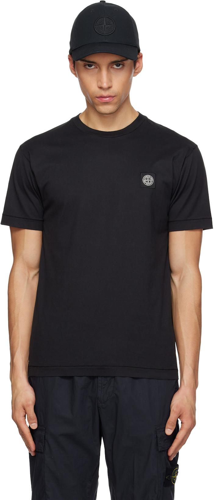 Black 2100027 60/2 Cotton Jersey T-shirt by STONE ISLAND