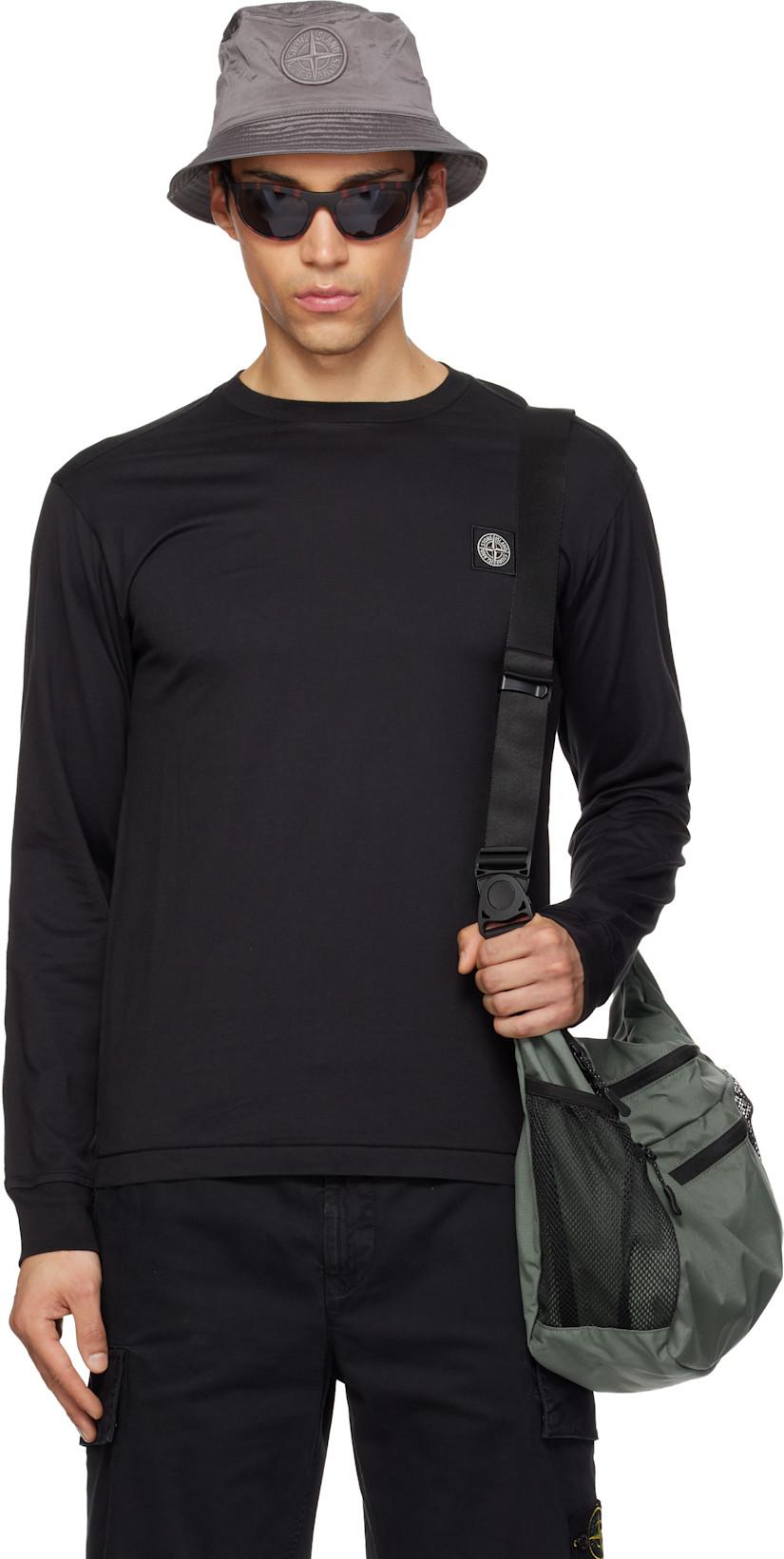 Black 2100031 60/2 Cotton Jersey T-shirt by STONE ISLAND