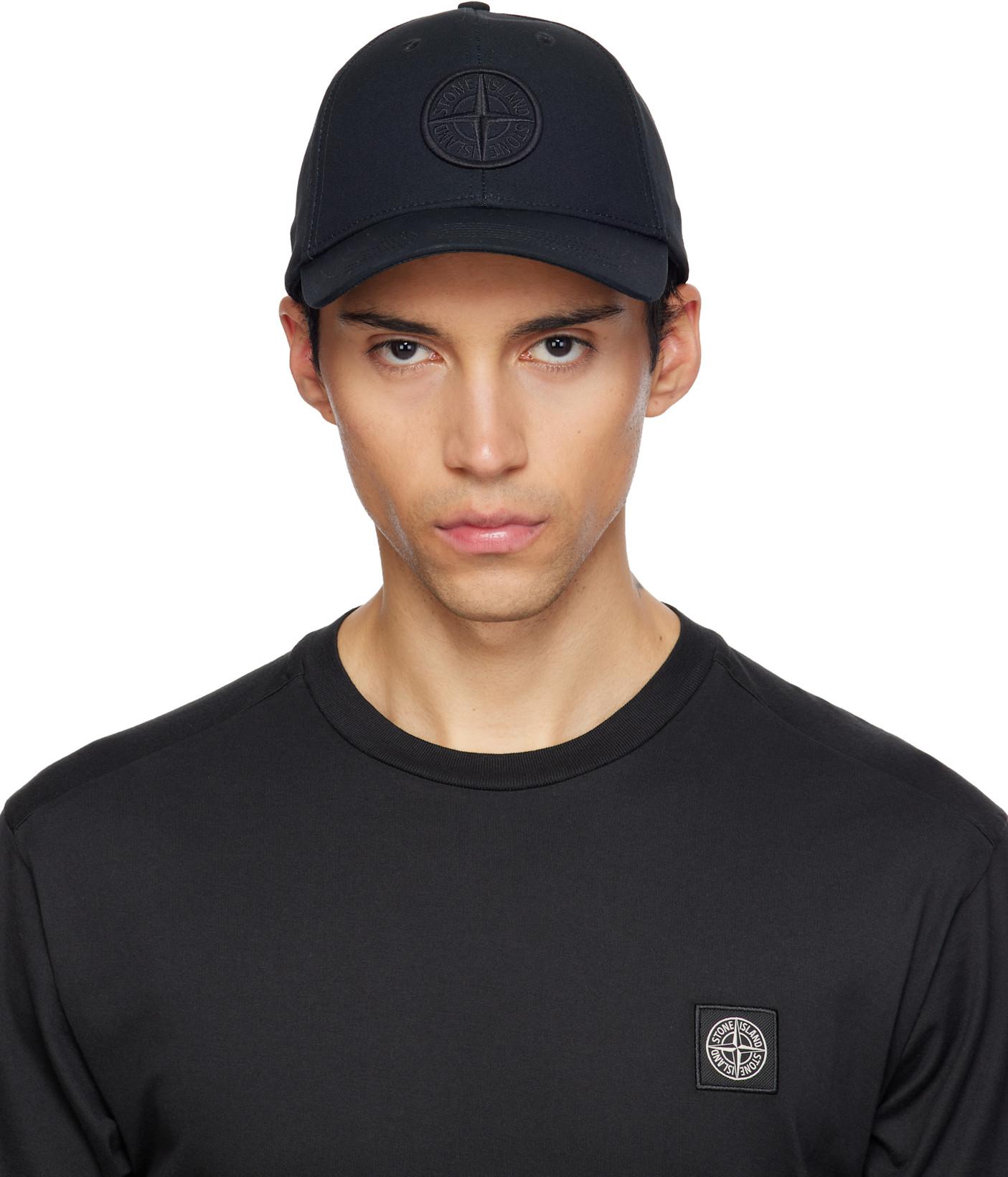 Black 9100013 Cotton Reps Cap by STONE ISLAND
