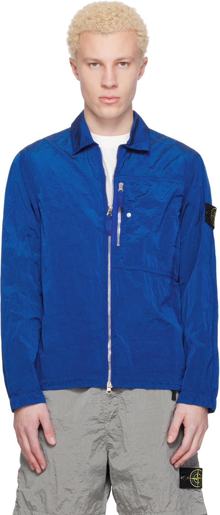 Blue 1200038 Nylon Metal ECONYL® Jacket by STONE ISLAND
