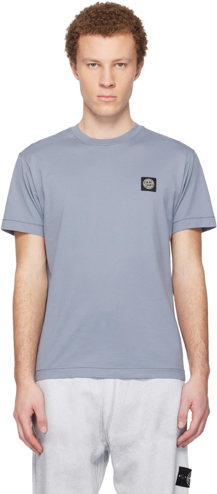 Blue 2100027 60/2 Cotton Jersey T-shirt by STONE ISLAND