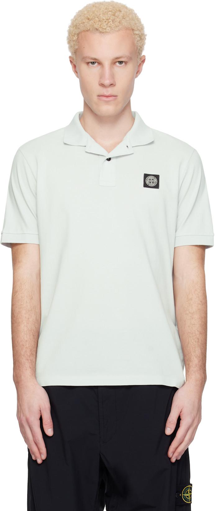 Blue 2200008 Organic Cotton Piqué Stretch Polo by STONE ISLAND