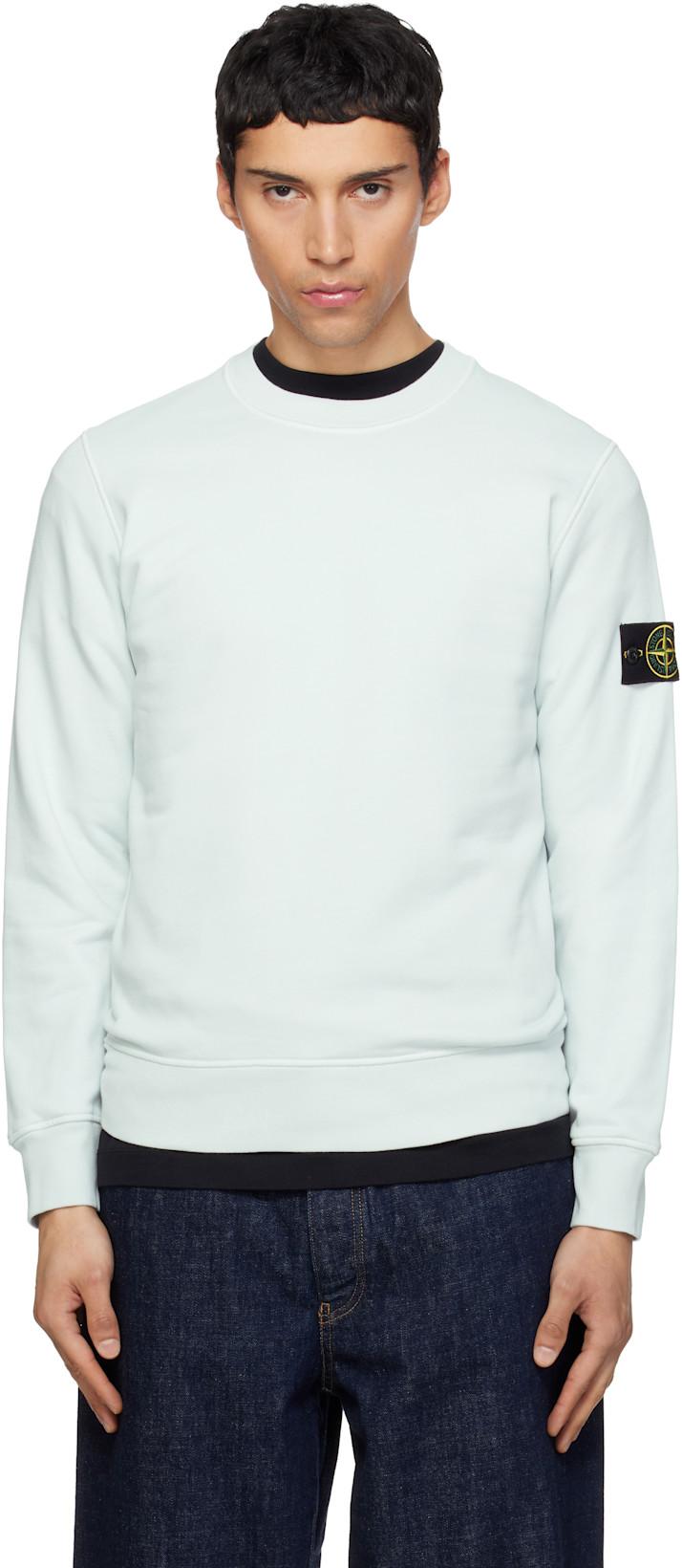 Blue 6100060 Organic Cotton Fleece Sweatshirt by STONE ISLAND