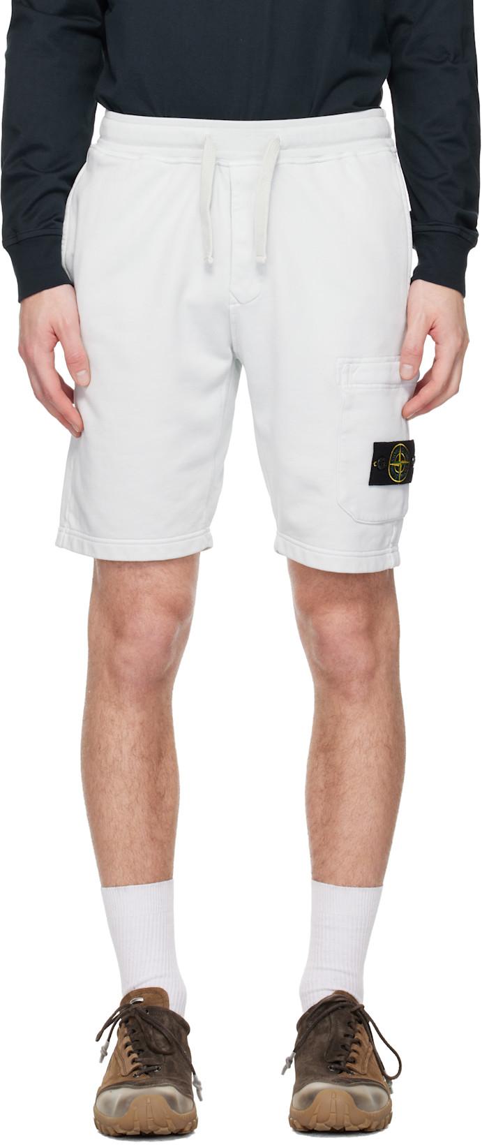 Blue 6200011 Organic Cotton Fleece Shorts by STONE ISLAND