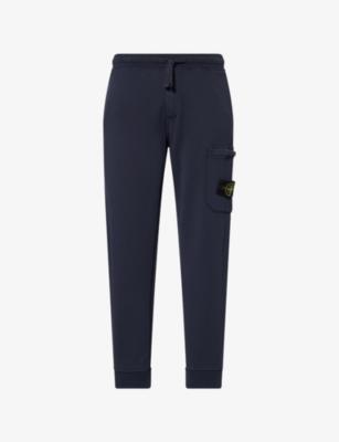 Brand-Badge  Slim-Fit Cotton-Fleece Joggers by STONE ISLAND