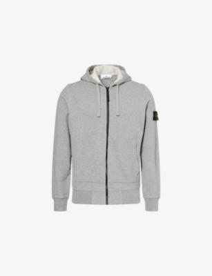 Brand-Badge Zip-Through Cotton Hoody by STONE ISLAND