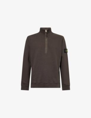 Brushed-Fleece Ribbed Cotton-Jersey Polo Shirt by STONE ISLAND Brushed-Fleece Ribbed Cotton-Jersey Polo Shirt by STONE ISLAND