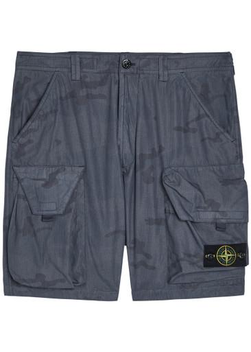 Camo-print cotton-blend shorts by STONE ISLAND