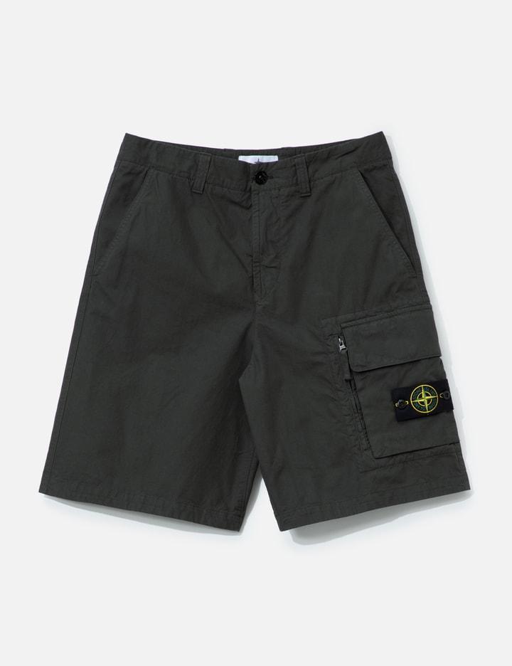 Canvas Weave Cotton Shorts by STONE ISLAND