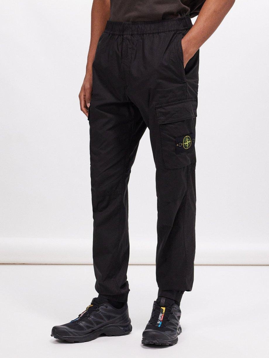 Cargo-pocket cotton-blend trousers by STONE ISLAND