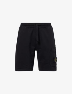 Compass Badge Fleece Cotton-Jersey Sweat Shorts by STONE ISLAND