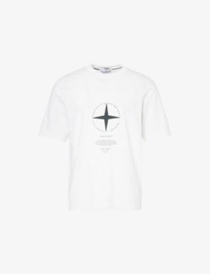 Compass Print Cotton T-shirt by STONE ISLAND