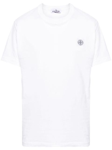 Compass-appliqué cotton T-shirt by STONE ISLAND