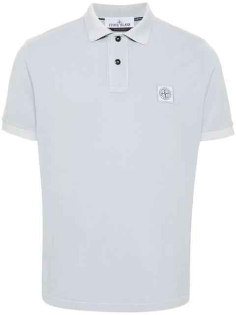 Compass-appliqué cotton polo shirt by STONE ISLAND