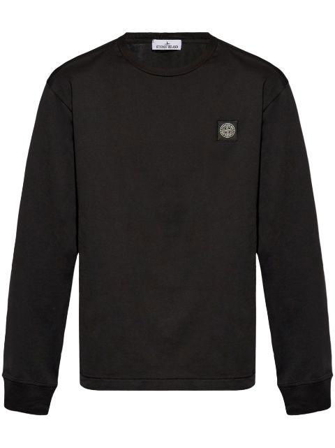 Compass-appliqué cotton sweatshirt by STONE ISLAND