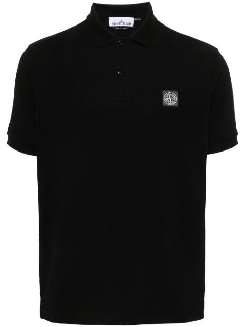 Compass-appliqué polo shirt by STONE ISLAND
