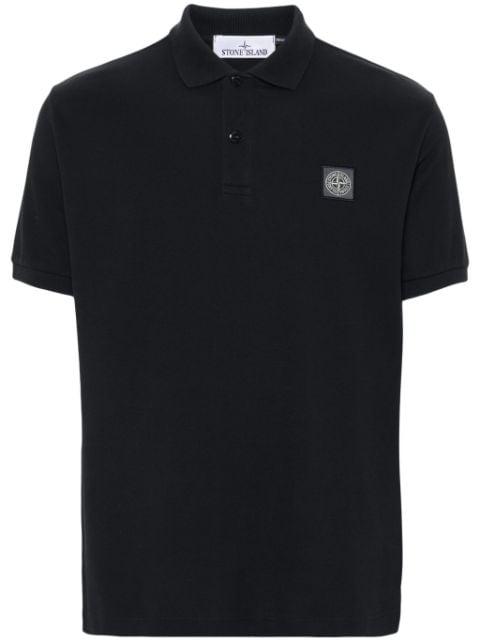 Compass-appliqué polo shirt by STONE ISLAND