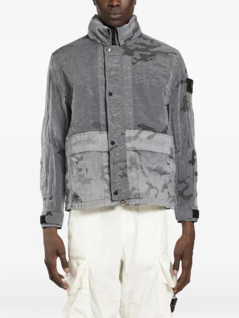 Compass-badge camouflage-print jacket by STONE ISLAND