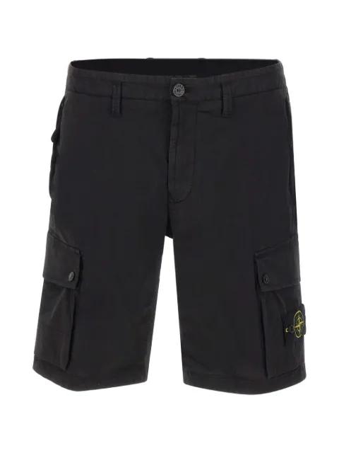 Compass-badge cargo shorts by STONE ISLAND