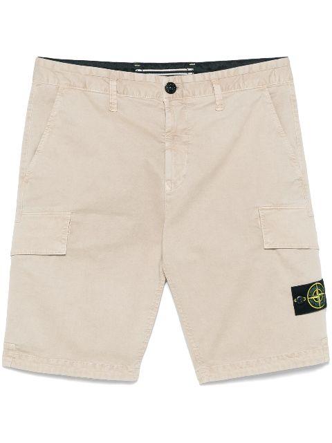 Compass-badge cargo shorts by STONE ISLAND