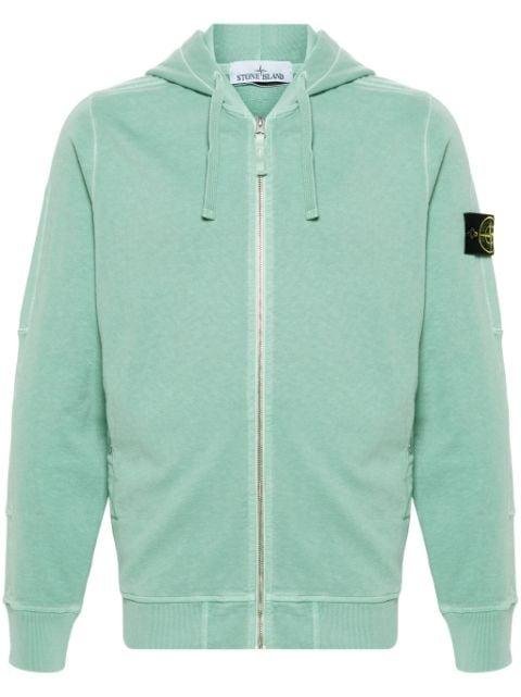 Compass-badge cotton hoodie by STONE ISLAND
