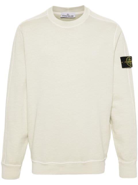 Compass-badge cotton sweatshirt by STONE ISLAND
