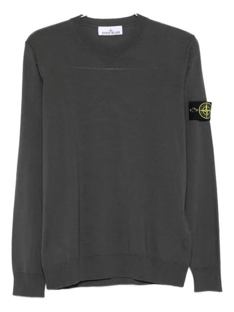Compass-badge crew-neck sweater by STONE ISLAND