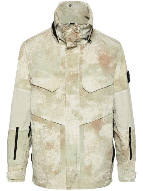Compass-badge hoodied jacket by STONE ISLAND