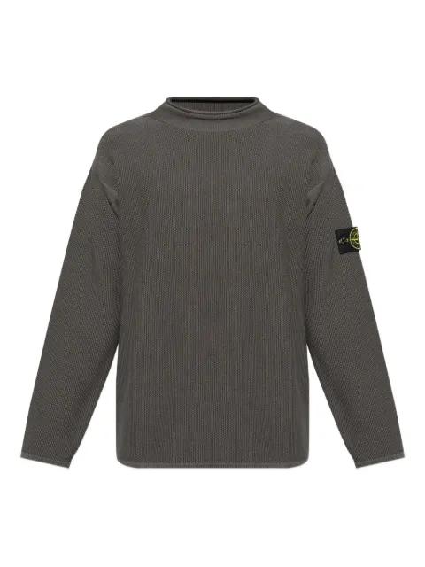 Compass-badge knitted sweater by STONE ISLAND