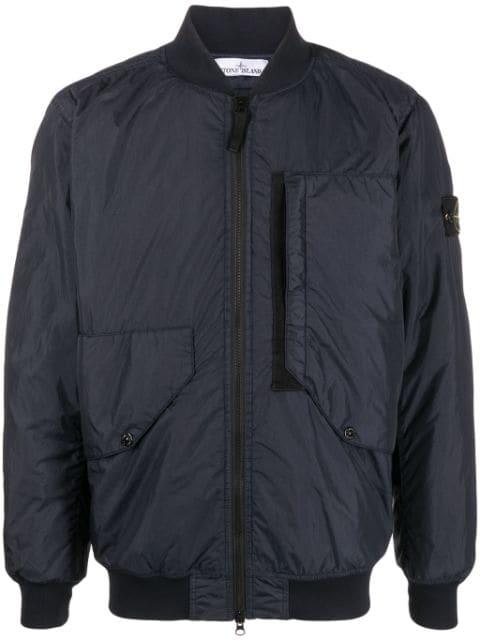 Compass-badge panelled bomber jacket by STONE ISLAND