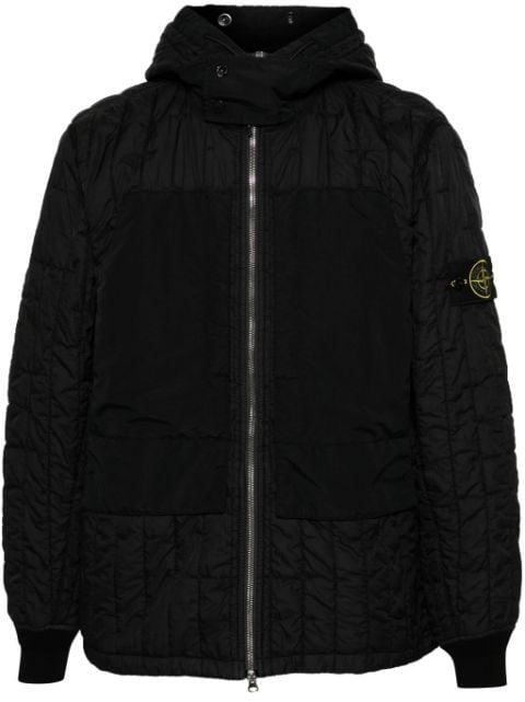 Compass-badge quilted jacket by STONE ISLAND