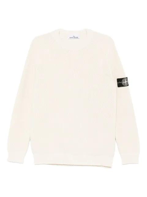 Compass-badge ribbed-knit sweater by STONE ISLAND