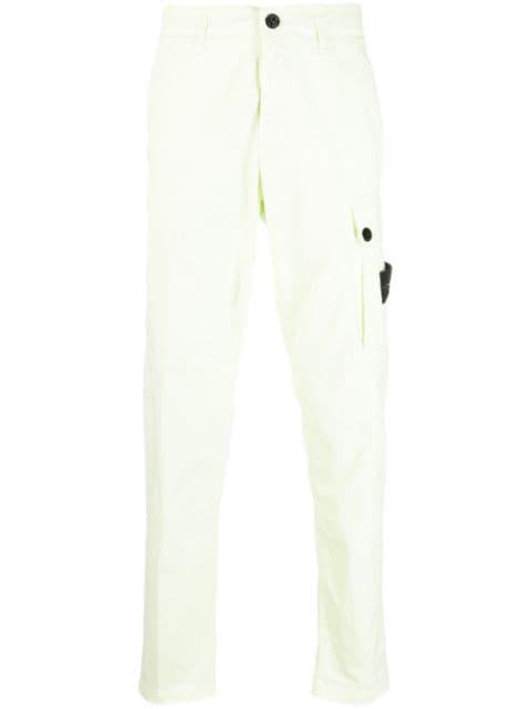 Compass badge slim-fit trousers by STONE ISLAND