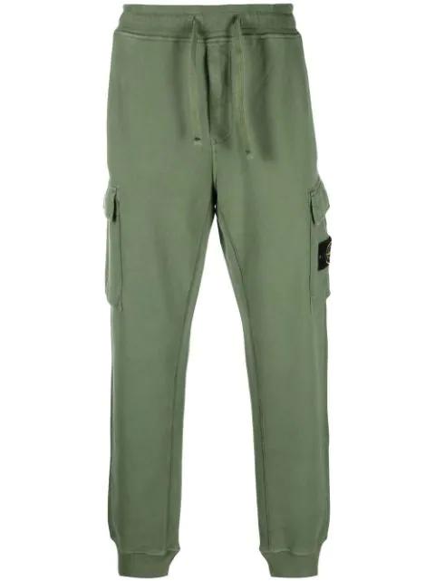 Compass-badge track pants by STONE ISLAND