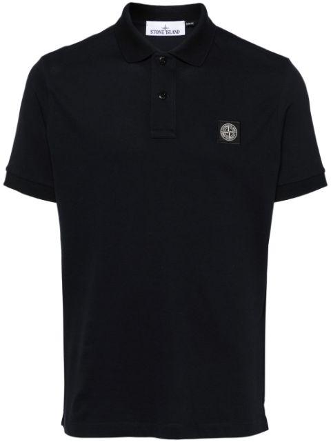 Compass logo-patch polo shirt by STONE ISLAND