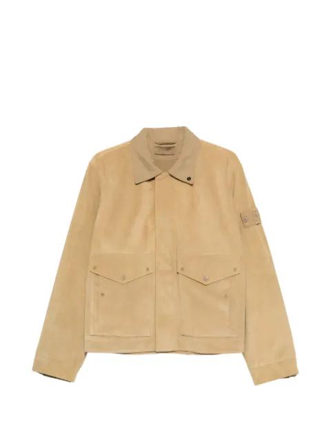 Compass logo suede jacket by STONE ISLAND