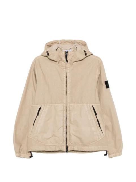 Compass-motif hoodied jacket by STONE ISLAND