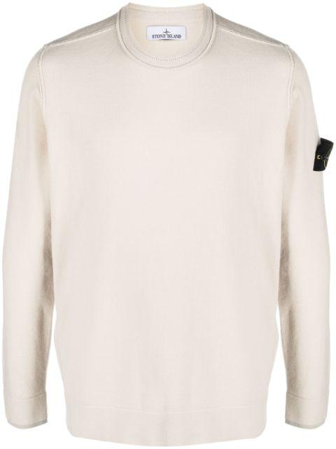 Compass-motif long-sleeve jumper by STONE ISLAND